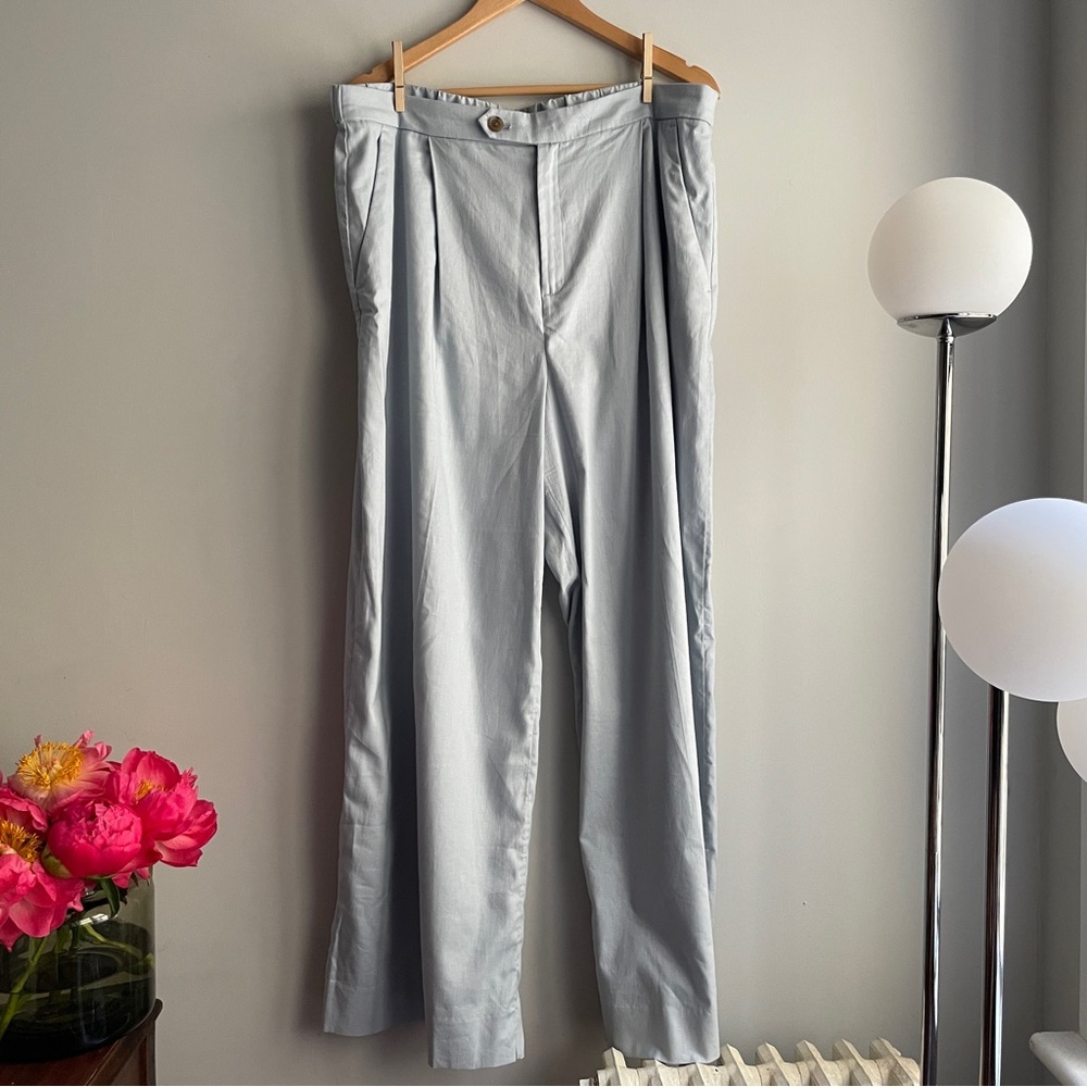 Banana Republic High Rise Wide Leg Linen Blend Trouser Size 16 NWT